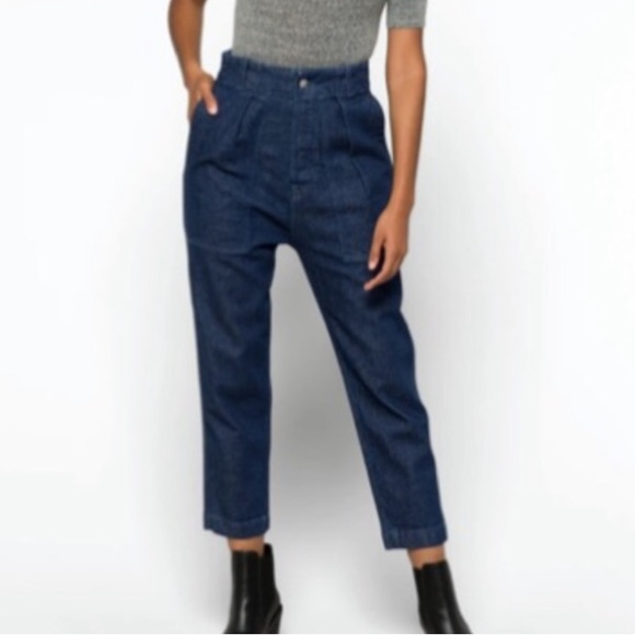 Sundry Military Pocket Pants in Dark Wash Women Size 30 Button Fly Relaxed Fit - Picture 2 of 15